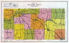 Eau Claire County Map, Eau Claire County 1945